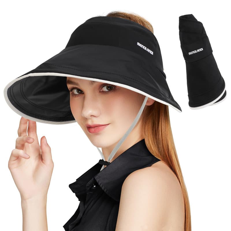 TAGVO Casquette Visière Femme – Chapeau Anti-UV à Large Bord, Pliable & Respirant
