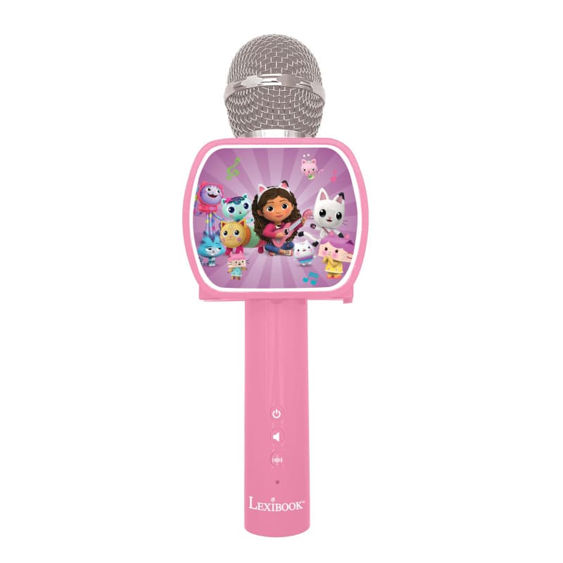 Lexibook, Gabby's Dollhouse, Microphone Bluetooth® avec Fonction Changement de Voix, Enceinte intégrée, Support de téléphone Inc