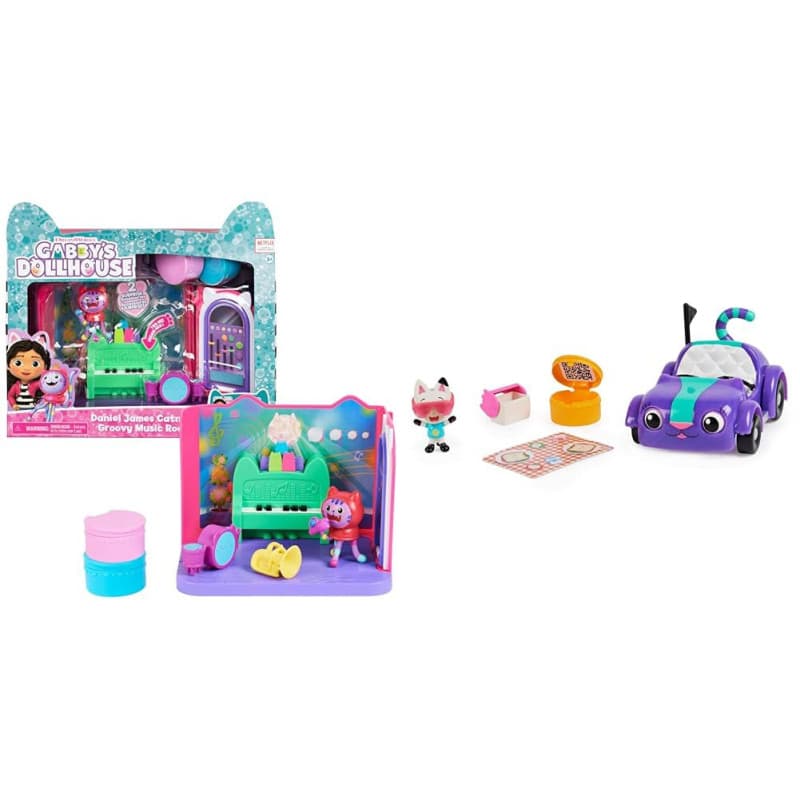 Gabby's Dollhouse Gabby et la Maison Magique - Playset Deluxe La Salle De Musique DJ Miaou & Gabby et la Maison Magique - Vehicu