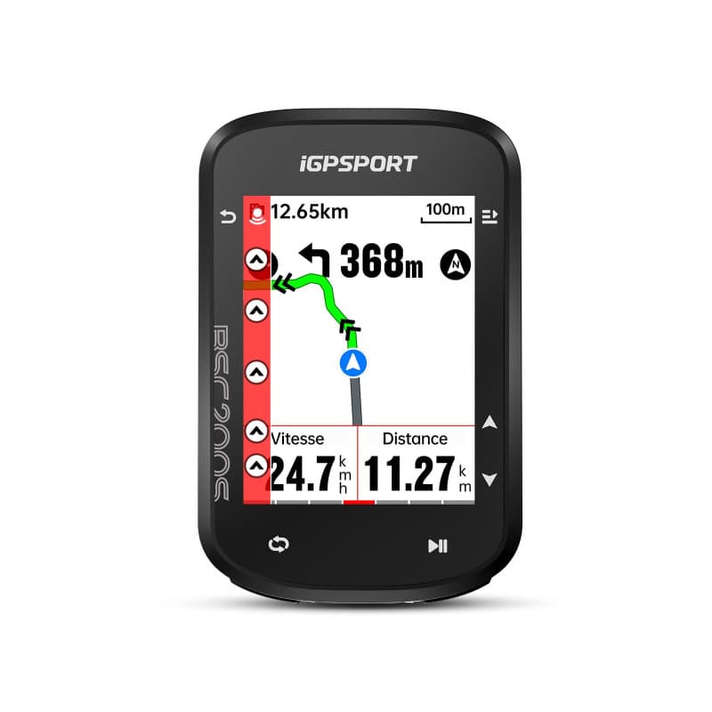 iGPSPORT BSC200S Compteur Velo sans Fil, 2.4” Étanche Compteur Velo GPS, Navigation Routière Détection de Mouvement