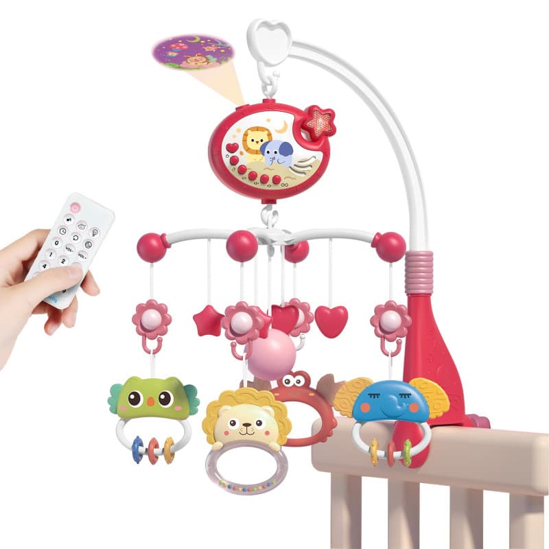 Aolso Mobile Musical bébé, Musical Lit Bébé,Mobile de Voyage,3-in-1 Mobile Musical Lit Bébé avec Lumières et Musique,Mobile Musi