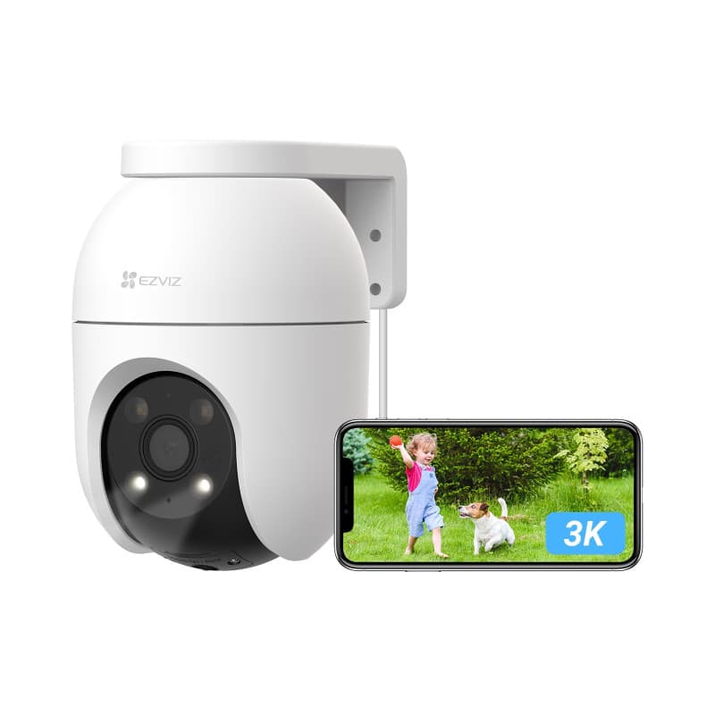 EZVIZ C8c 5MP Caméra Surveillance WiFi Extérieure à 360° avec Suivi Auto-Zoom, Détection de Forme Humaine/Véhicule, Vision Noctu
