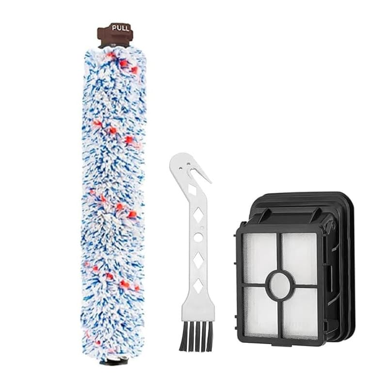 Rouleau de brosse de rechange et Filtre pour aspirateur eau et poussière Bissell CrossWave 1866 17132 2225N 2582N, 1 rouleaux de
