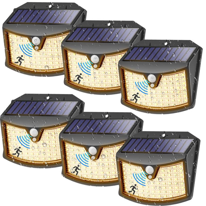 Giliwosy Lampe Solaire Exterieur, 【Lot de 6】 Lumière Solaire Extérieure, 3 Modes IP65 Étanche - Éclairage Extérieur Solaire pour