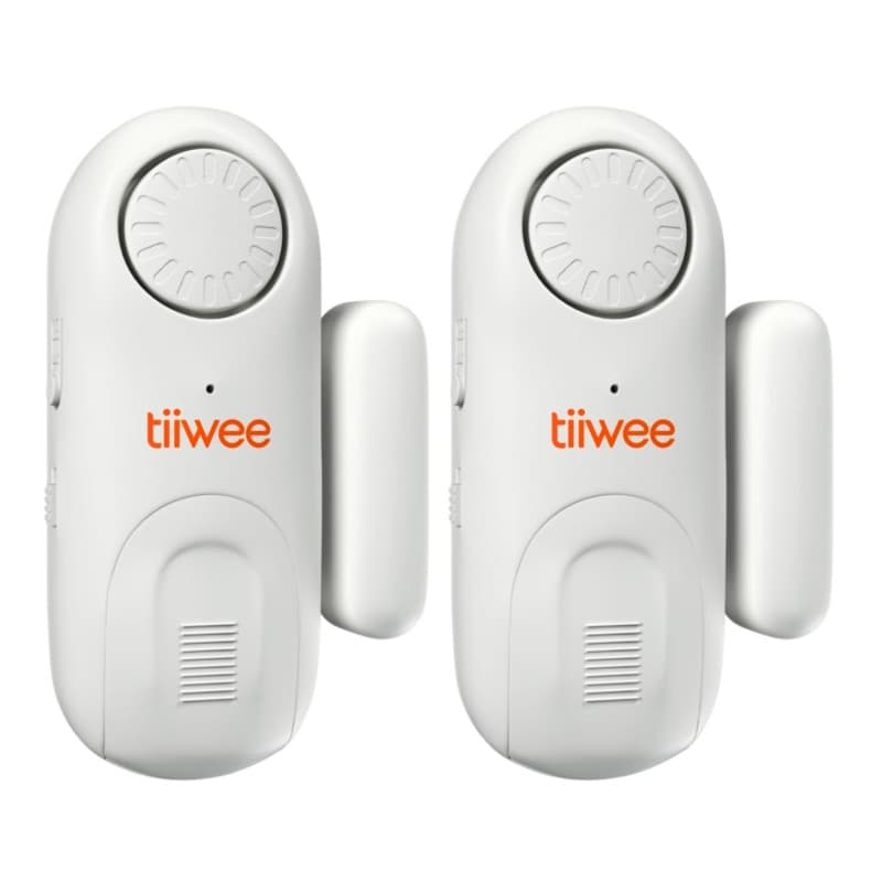 tiiwee Lot de 4 alarmes pour fenêtre et Porte - Protection Anti-effraction - 120 DB - avec Piles (4)