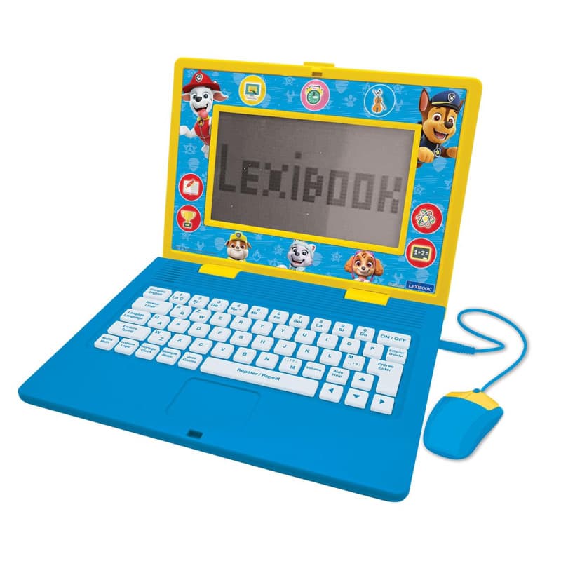 Lexibook - La Pat' Patrouille - Ordinateur Éducatif Bilingue Français/Anglais, Jouet pour Enfants, 170 Activités pour Apprendre,
