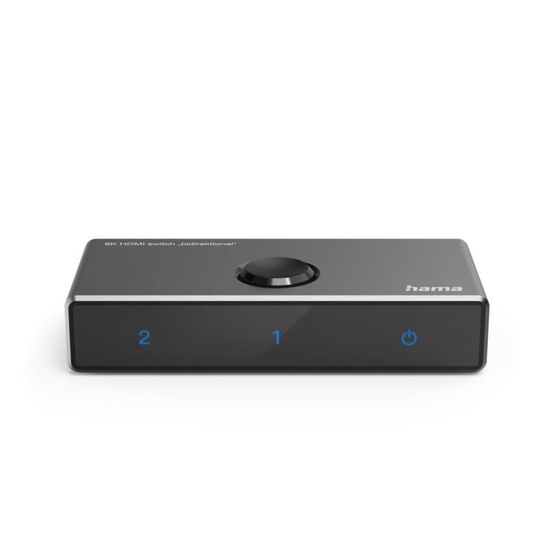 Hama Commutateur 8K HDMI™ bidirectionnel, 1 ent. 2 Sort./2 ent. 1 Sort., Garantie 10 Ans, Noir