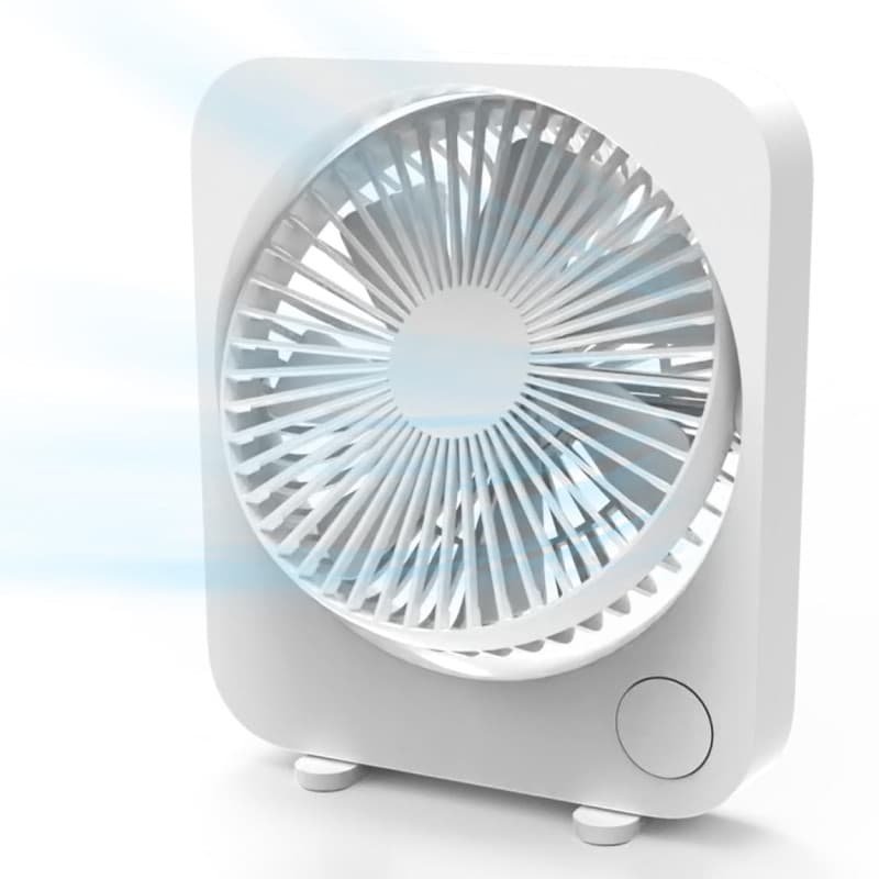 ILLUMYN Ventilateur de bureau rechargeable, portable, ultra silencieux, avec flux d'air puissant pour bureau, chambre à coucher,