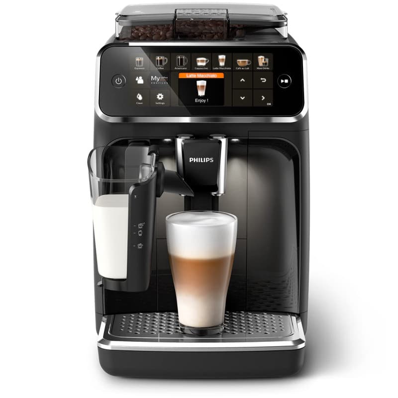 Philips Série 5400 Machine Expresso - Café à Grain - LatteGo Mousseur à Lait, 12 Spécialités de Café, Affichage Intuitif, 4 Prof