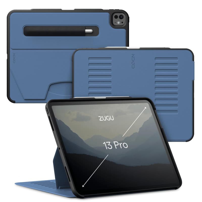 ZUGU Coque pour iPad Pro 13 (M4 / M5) 2024/2025 Case Ultra-Fin Charge sans Fil de Pencil, Support Magnétique avec 10 Angles Régl