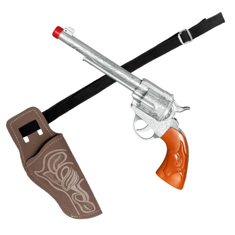 Boland 54384 - Kit cowboy, pistolet et ceinture avec licol, accessoires pour carnaval et fête à thème, accessoire pour costumes