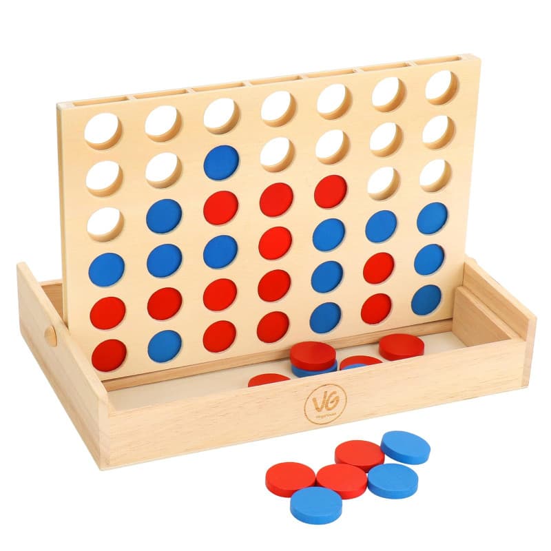 VingaHouse Jeux de société Enfant - Jeu de société en Bois-Jouet éducatif - Jeu de Voyage Portable - Convient comme Cadeau pour