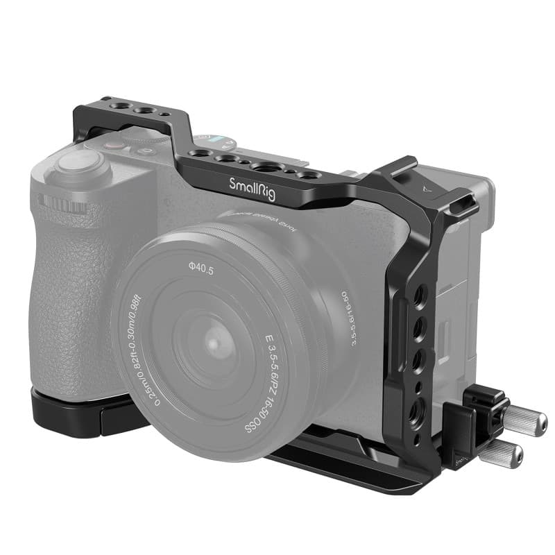 SMALLRIG A6700 Cage Kit avec Serre-Câble pour HDMI pour Sony A6700, Plaque de Dégagement Rapide Intégrée pour Arca, Cage Vidéo p