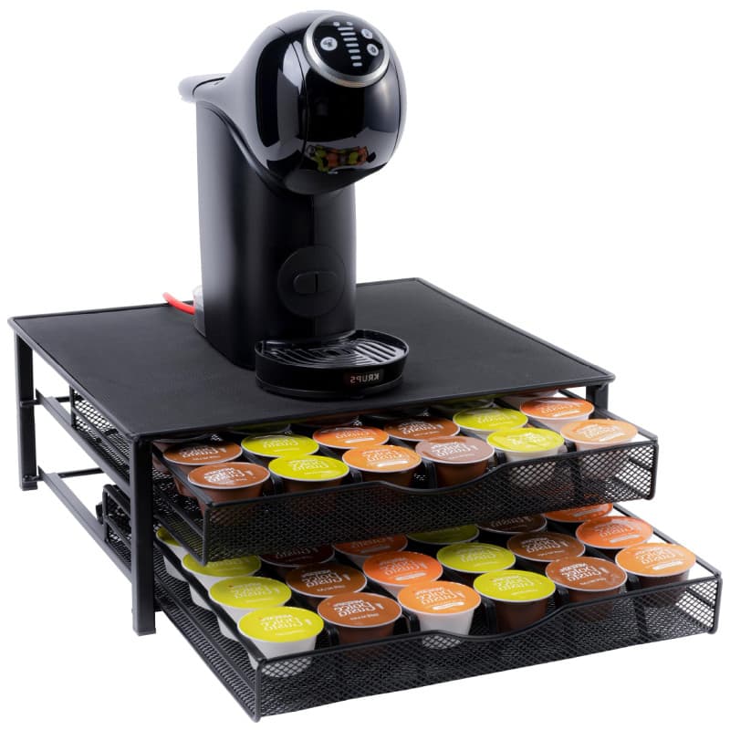Gadgy Porte Capsules Dolce Gusto avec Tiroir | Tiroir de Rangement pour 72 Capsules | Support Organisateur pour Dosettes Dolce G