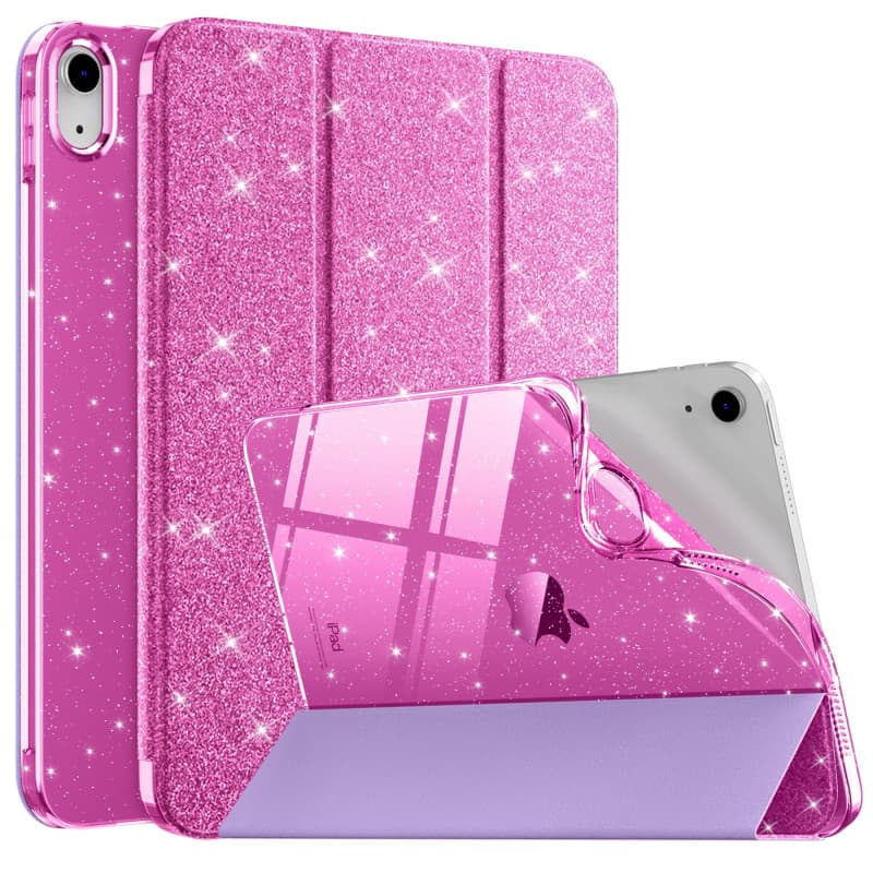MoKo Coque pour iPad (A16) 11e Génération 11 Pouces 2025/iPad 10e Gén 10,9" 2022, Étui Scintillant, Housse avec Coque Arrière en