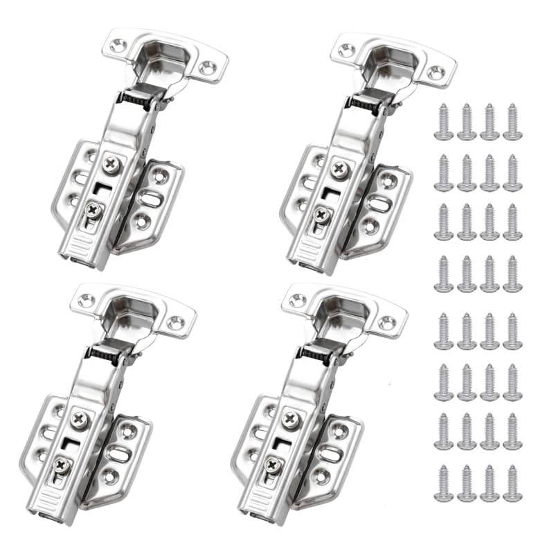 Wixovo 4 CharnièRes Pour Armoires De Cuisine, Charniere Porte Cuisine, Avec Fermeture Silencieuse, Pour Armoires De Cuisine Et P