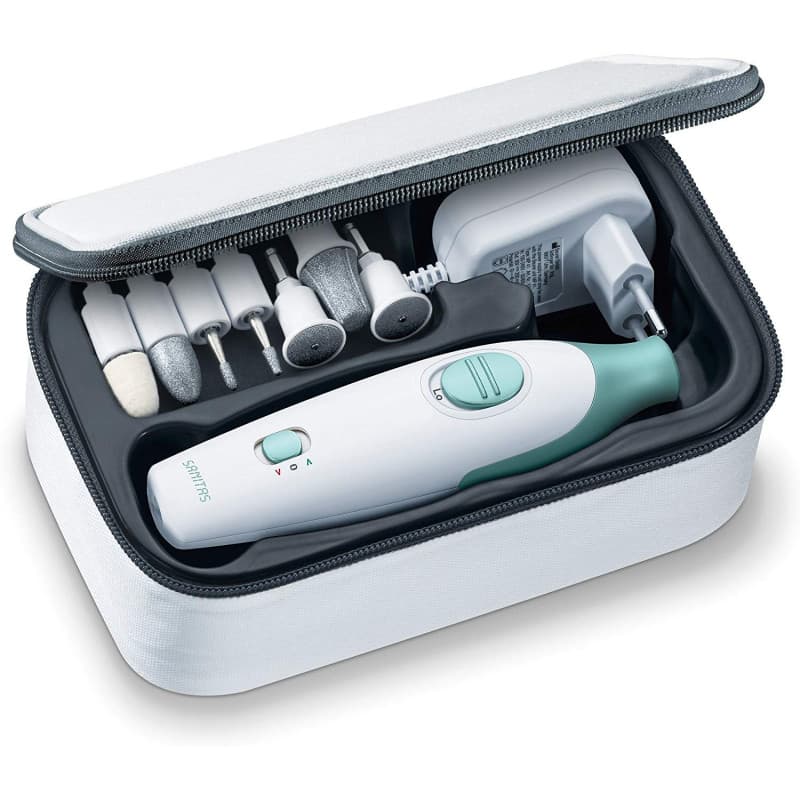 SANITAS SMA 36 Kit Professionnel de Manucure Pédicure avec 7 Embouts