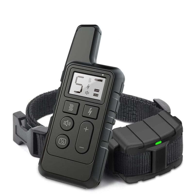 CHEYLIZI Col d'entraînement de Chien avec télécommande, IP67 imperméable Rechargeable Anti-aboyage Colliers de Chien, 2600Ft Dis