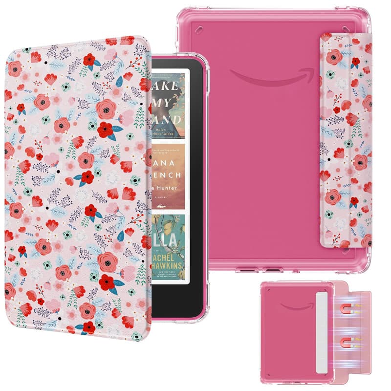 MoKo Étui Magnétique Détachable pour 7" Kindle Paperwhite 12e Generation 2024 & Kindle Colorsoft 2024/2025,Ultra Clair Coque et