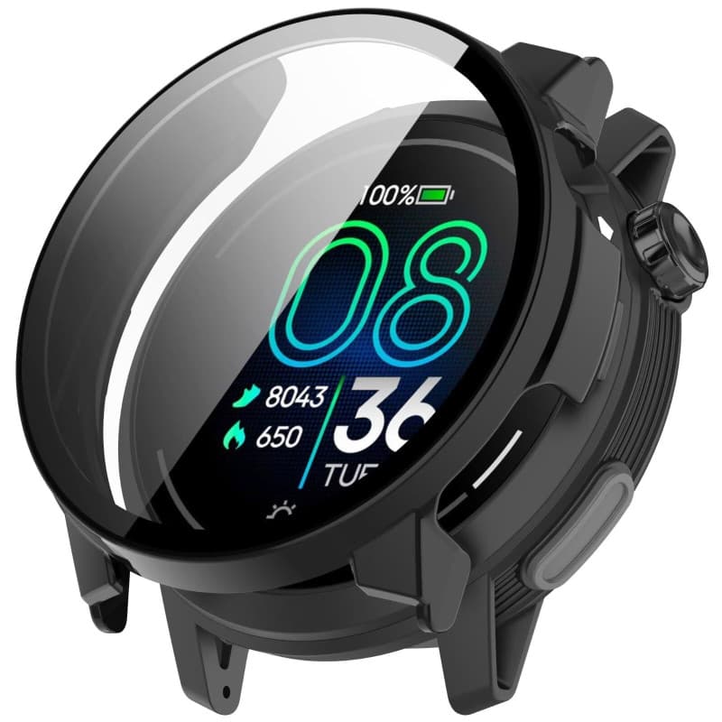 FTRONGRT Coque Compatible avec COROS Pace Pro, PC + Film Trempé, Anti-Rayures Étui de Protection Tout Compris Compatible avec CO
