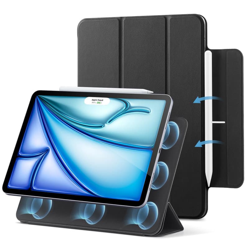 ESR Coque Magnétique pour iPad Air 11 Pouces M3/M2 (2025/2024), iPad Air 5/4 (2022/2020), iPad Pro 11 2018, Fixation Magnétique,