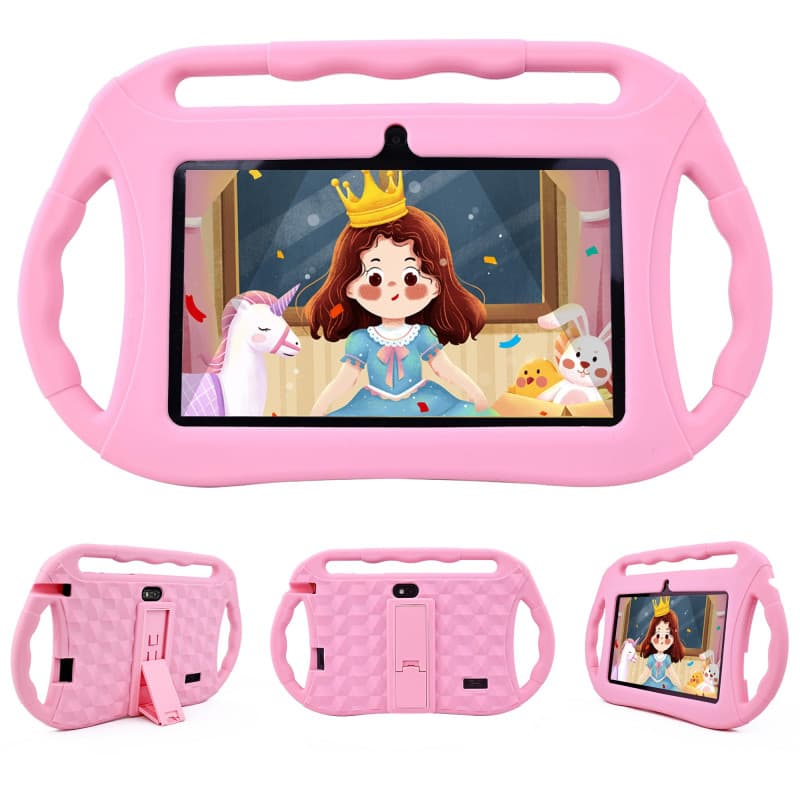 Veidoo Tablette Android 7 Pouces,2Go RAM 32Go ROM, WiFi, Écran HD, Application Préinstallée avec Contrôle Parental, Jeux, Étui É