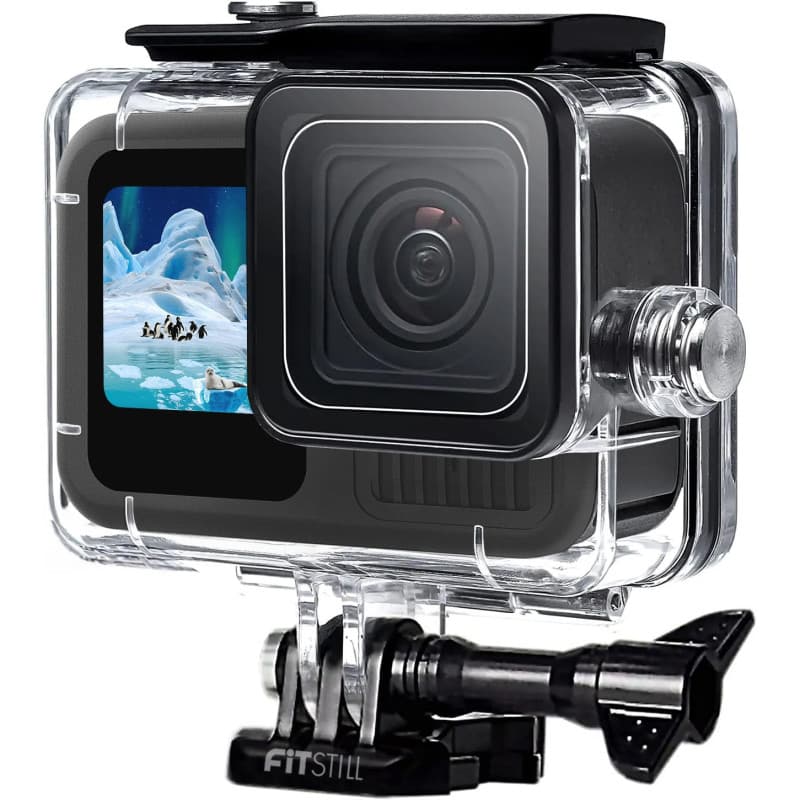 FitStill 60M/196FT Boîtier étanche pour Go Pro Hero 13/Hero 12/Hero 11/Hero 10/Hero 9 Black, boîtier de plongée sous-Marine pour