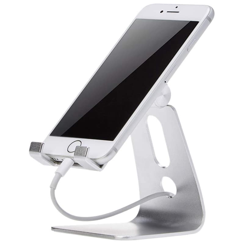 Amazon Basics Support de téléphone portable ajustable pour iPhone et Android , Argenté
