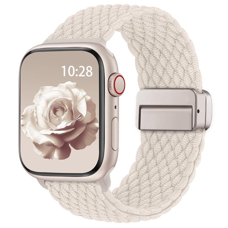Bracelets Tressé Compatible avec Bracelet Apple Watch 38mm 40mm 41mm 42mm 44mm 45mm 46mm 49mm Femme Homme,Fermoir Magnétique Ela