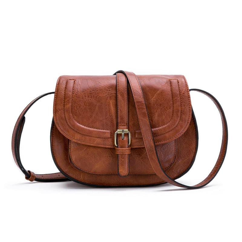 AFKOMST Sac Bandoulière Femme,Petit Sac a Main Femmes Bandoulieres,Rétro Sacs Portés épaule (Brown3)