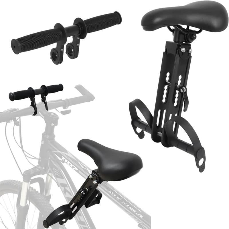 Siege Velo Enfant Avant, Selle de Vélo pour Enfants avec Guidon et Pédalier, Siège de Vélo pour Enfant Compatible avec Les VTT A
