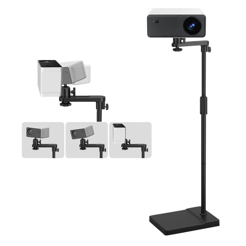 CISSIYOG Support videoprojecteur, support projecteur, réglable en hauteur, pied videoprojecteur pivotant à 360°, support videopr