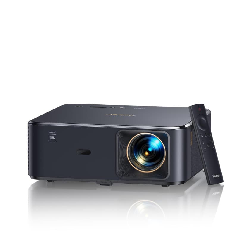 Videoprojecteur 4K avec Son JBL, Google TV 11.0, YABER Projecteur Video WiFi 6 Bluetooth 5.2, K2s Retroprojecteur Portable 20W H
