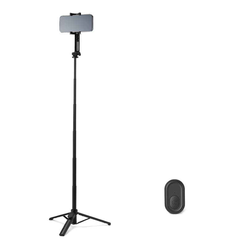 Amazon Basics Mini Trépied 91,4cm (36") avec Perche à Selfie pour Téléphone, avec Télécommande, Compatible iPhone, Samsung et Au