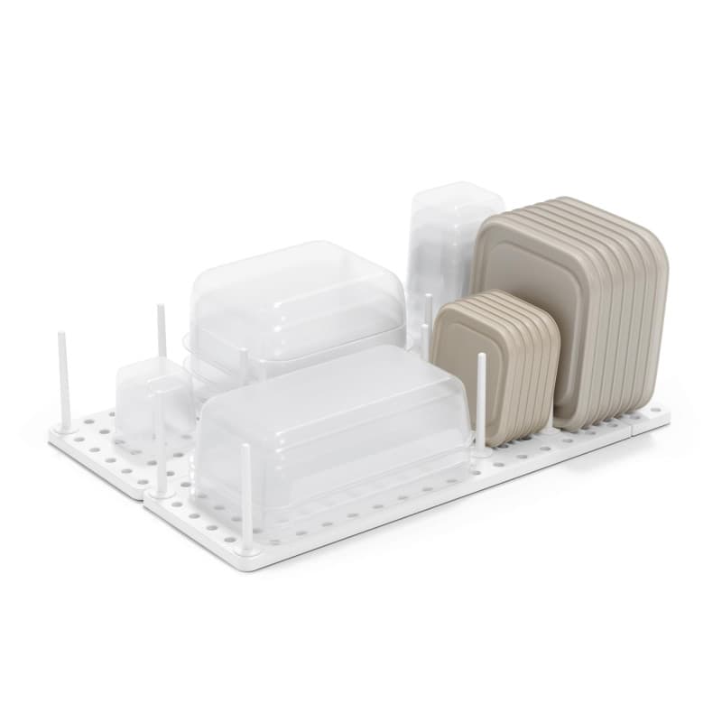 Umbra Peggy Plateau Organisateur pour placards, étagères et tiroirs de Cuisine - Système réglable, polystyrène, Blanc