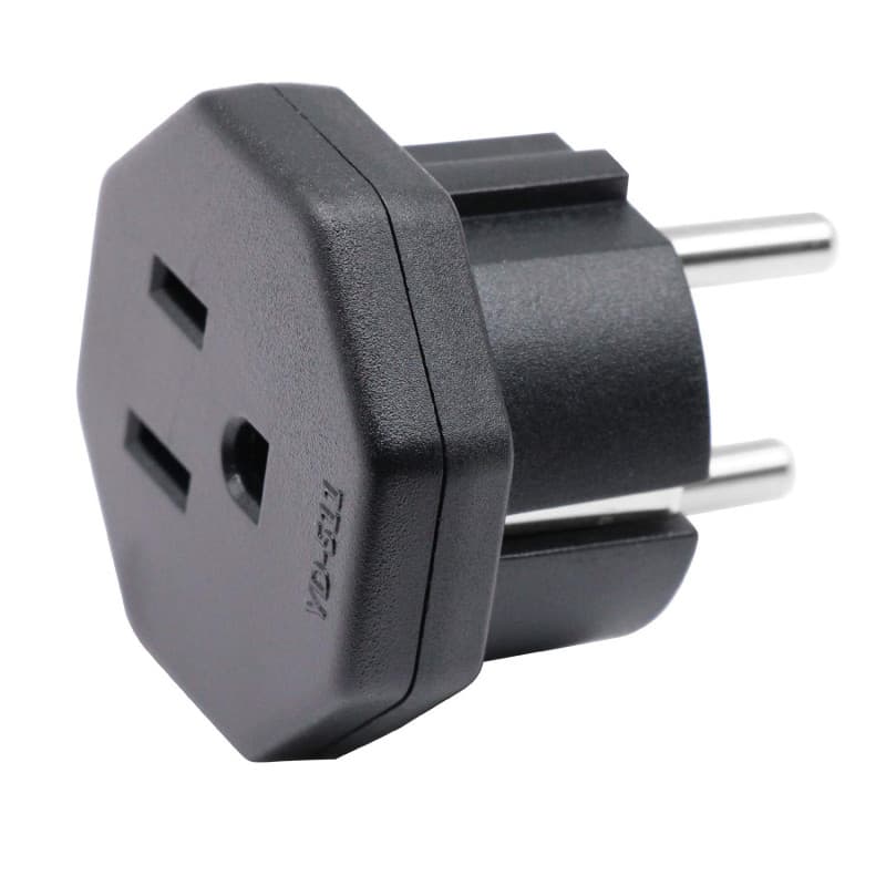 US/JP/CA Prise mâle vers EU/DE/FR/IT/ES Prise Femelle, US/CA/JP Prise mâle pour Appareil électronique Adaptateur Femelle EU à 2