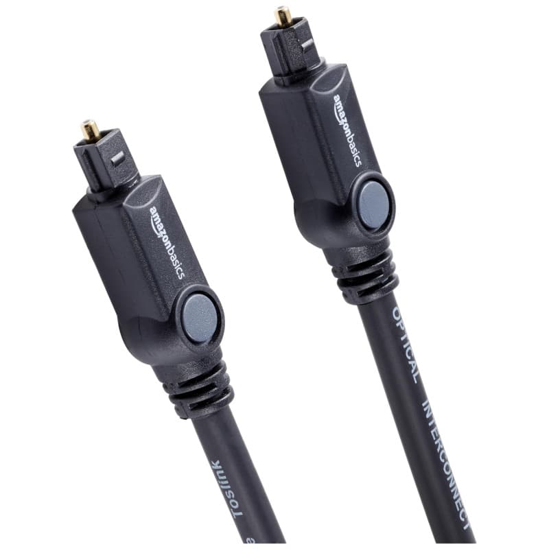 Amazon Basics Câble Optique Audio numérique TOSLINK 1 m, Noir