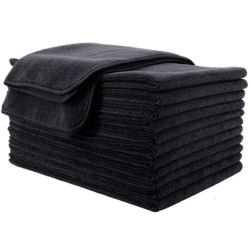 Polyte - 12 Serviettes en Microfibres - séchage des Cheveux - qualité Professionnelle/Salon de Coiffure - sèche Rapidement/ne Pe