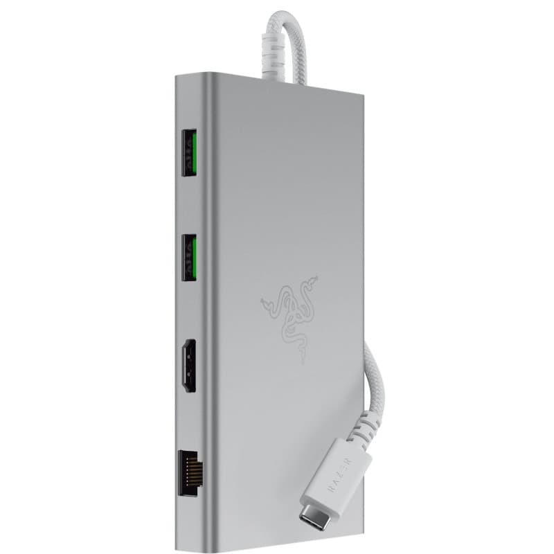 Razer USB-C Dock - 11-Port USB-C Hub - HDMI 4K - son 7.1 - Mercury Edition