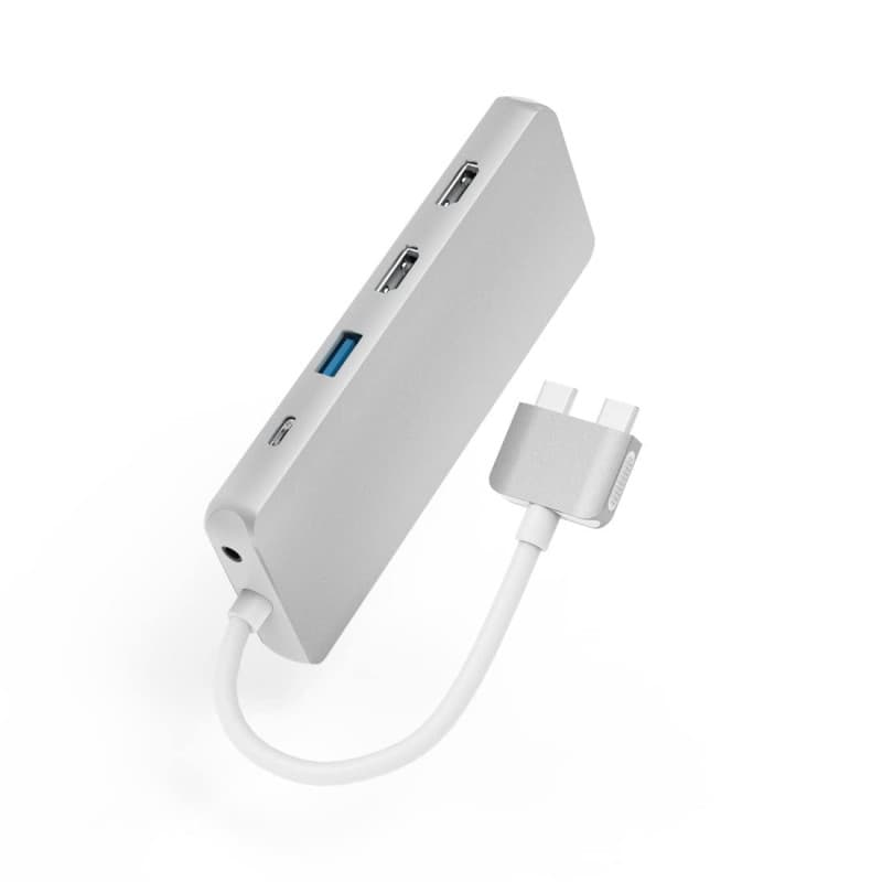 Hama 00200133 station d'accueil USB 3.2 Gen 1 (3.1 Gen 1) Type-C Argent, Blanc