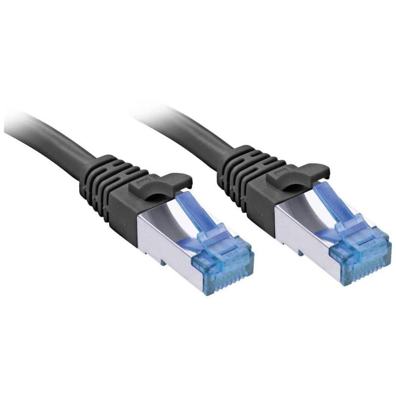 Lindy 47418 câble de réseau Noir 10 m Cat6a S/FTP (S-STP)
