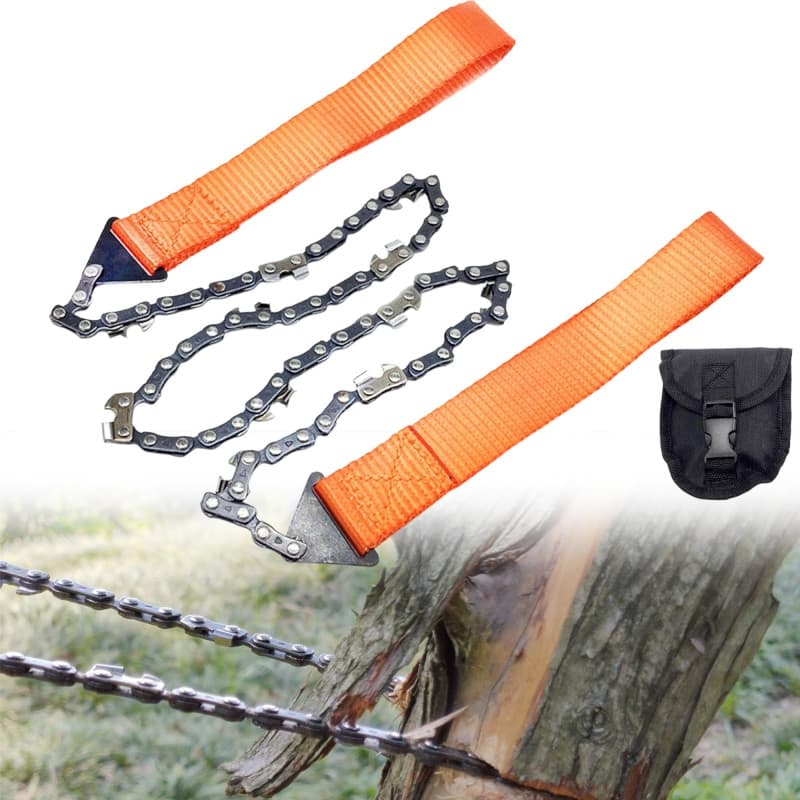 Portatif Tronçonneuse Scie à Main, Câble Scie pour la Survie Gear, Le Camping, la Chasse, Acier Lame Bidirectionnelle, Facile po