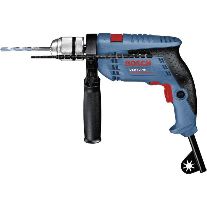 Bosch Professional perceuse-visseuse à percussion GSB 13 RE (600 W, avec butée de profondeur 210 mm, mandrin automatique 13 mm,