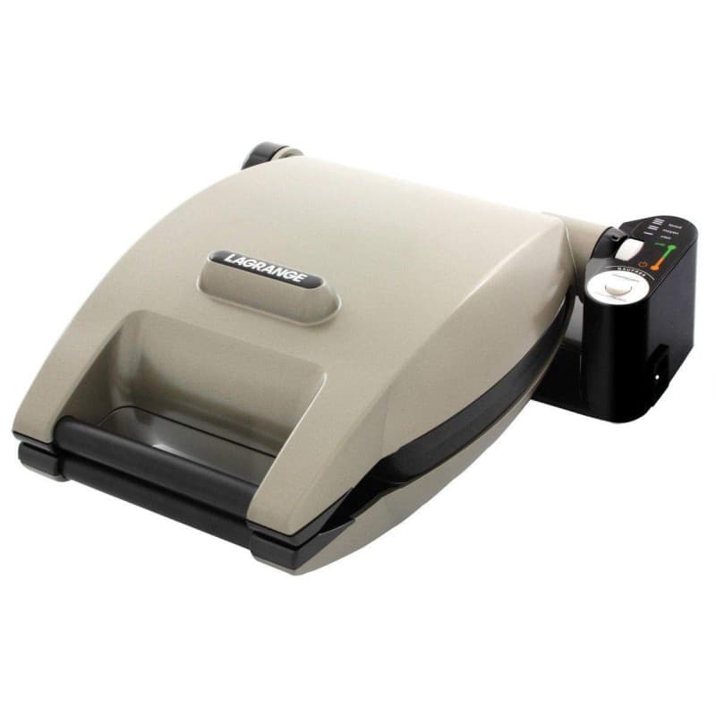 Lagrange 019622 Gaufrier Premium Gaufres + Gaufrettes + Croque monsieur Taupe