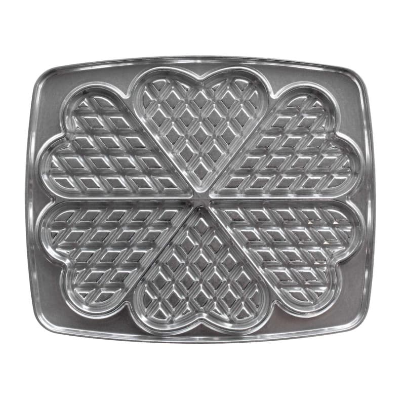 LAGRANGE Jeu de plaques Traditionnel Gaufres Coeur, compatible avec tous les gaufriers "Super2", Plaques en aluminium moulé non