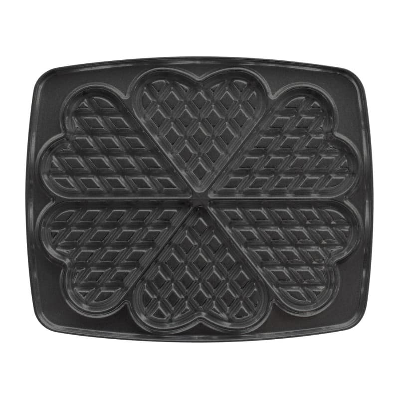 LAGRANGE Jeu de plaques Gaufres Coeur, compatible avec tous les gaufriers "Super2", Plaques en aluminium moulé, Revêtement antia