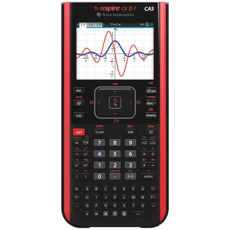 Texas Instruments TI-NSP CX II Cas FC Calculatrice Graphique, le noir