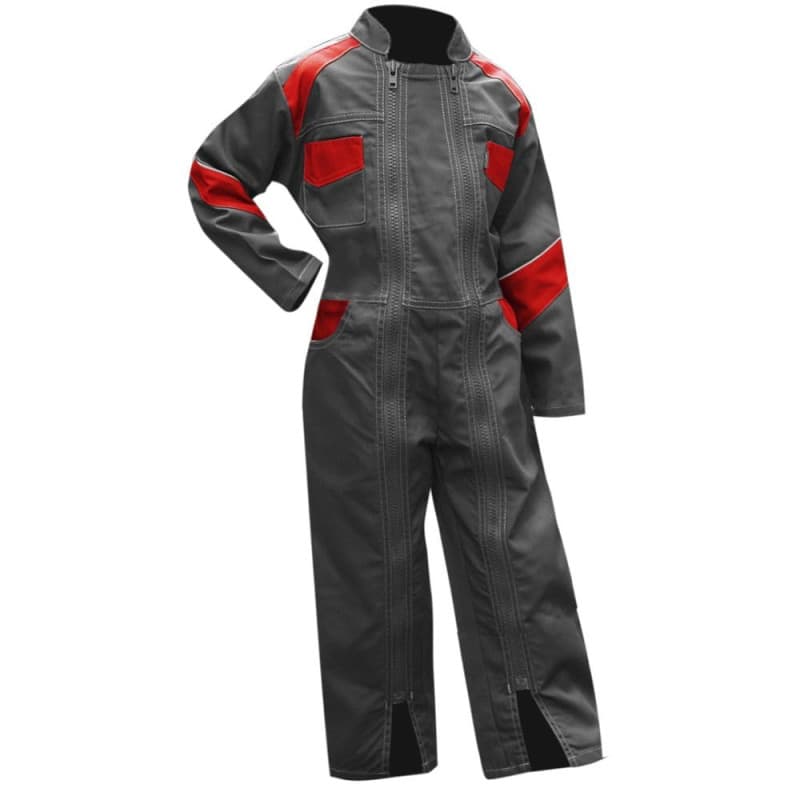 LMA 400921 TOURNESOL Combinaison Double Fermeture, Gris/Rouge, Taille 6A