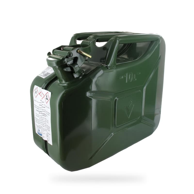 Greenstar Jerrican 10L - Jerrican Métal - Verrouillage à Goupille - Traitement Intérieur Antirouille - Norme UN Transport de Mat