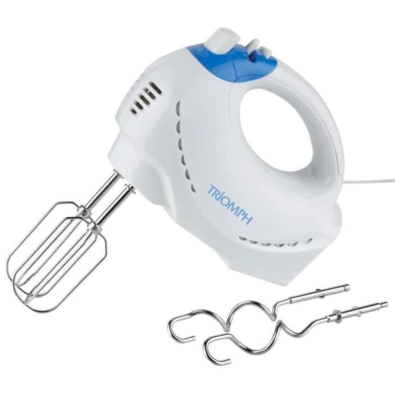 Triomph ETF2121 Batteur à Main 220-240V 50Hz 200-250W, Blanc & Bleu